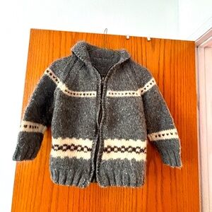 Hand made vintage siwash sweater jacket zip up